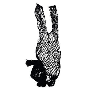 Frederick's of Hollywood Idina Bodystocking Lingerie Cover Up Black PLUS